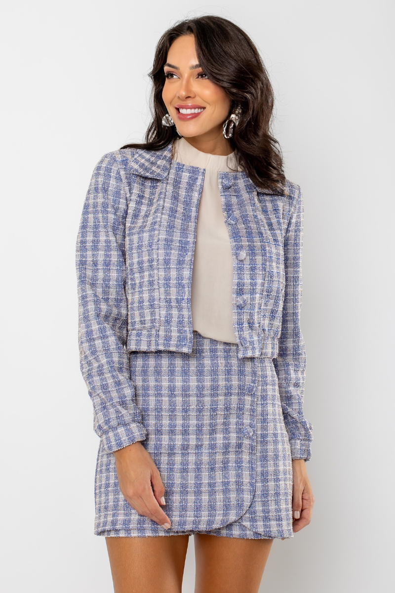 06 jaqueta feminina tweed azul claro