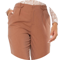 03 calca feminina alfaiataria skinny mocha melange