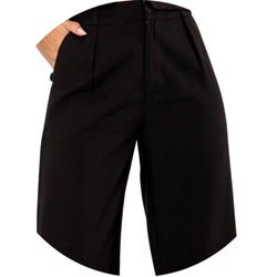 01 calca feminina wide leg alfaiataria preta