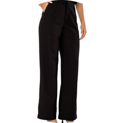 02 calca feminina wide leg alfaiataria preta