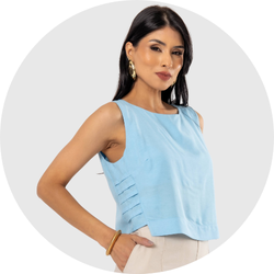 08 blusa feminina nervuras azul claro