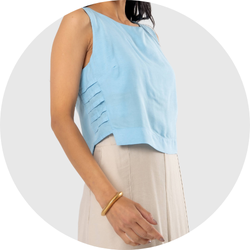 09 blusa feminina nervuras azul claro