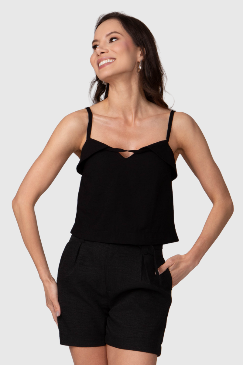 07 bermuda feminina com cinto preto