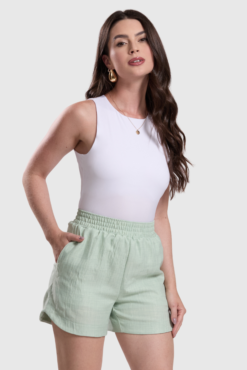12 camisa feminina manga curta verde claro