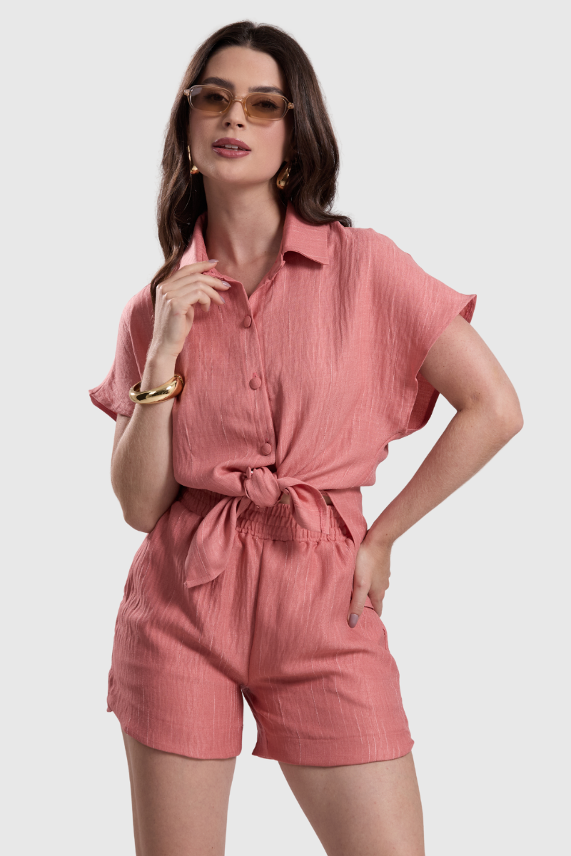 10 camisa feminina manga curta goiaba