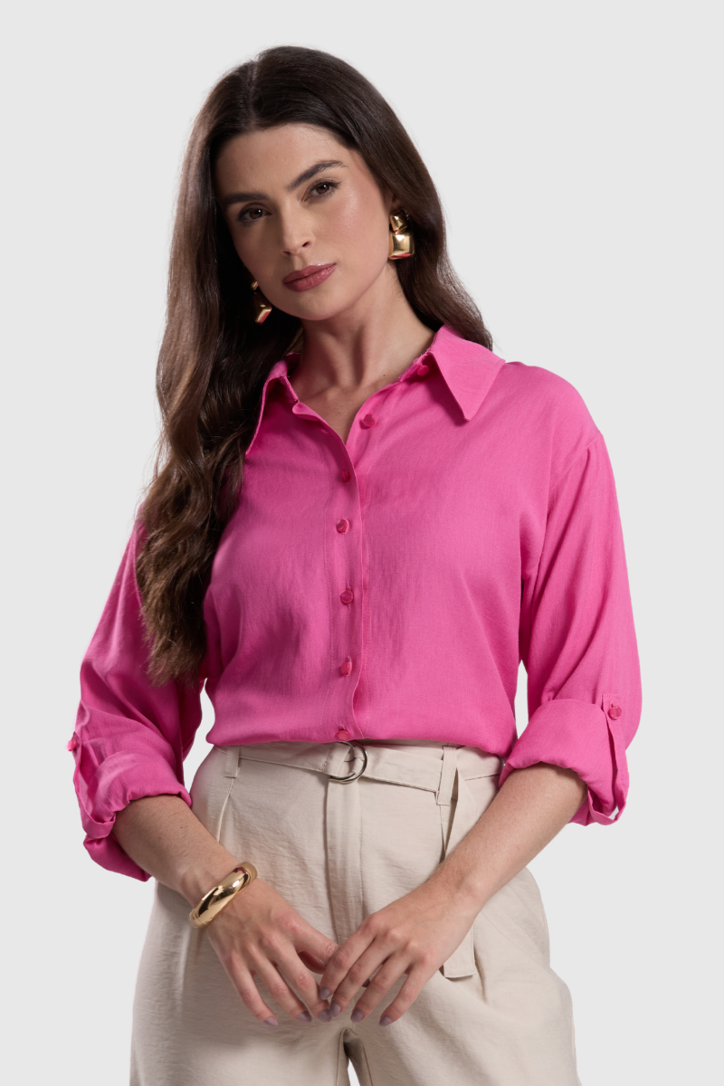 10 camisa feminina martingale pink