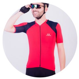 camisa ciclismo masculina marcio may race vermelha detal1
