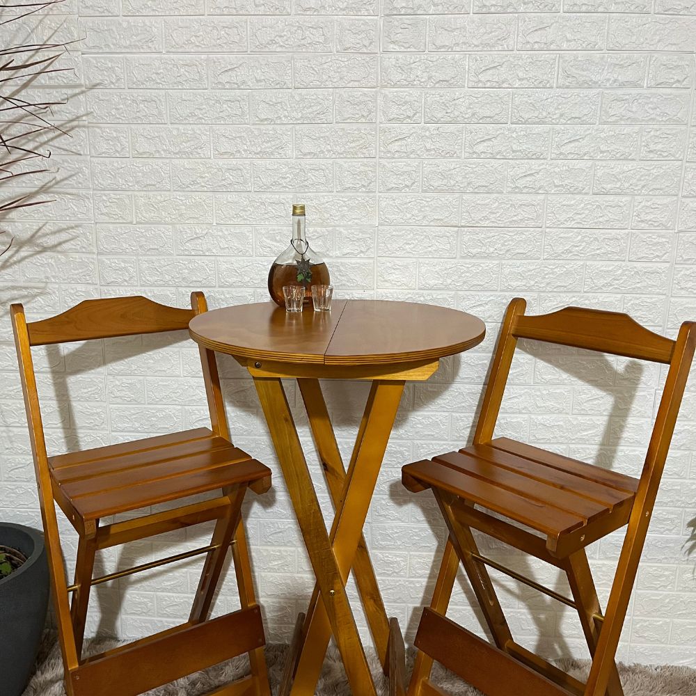 06 conjunto bistro dobravel com 2 banquetas parana
