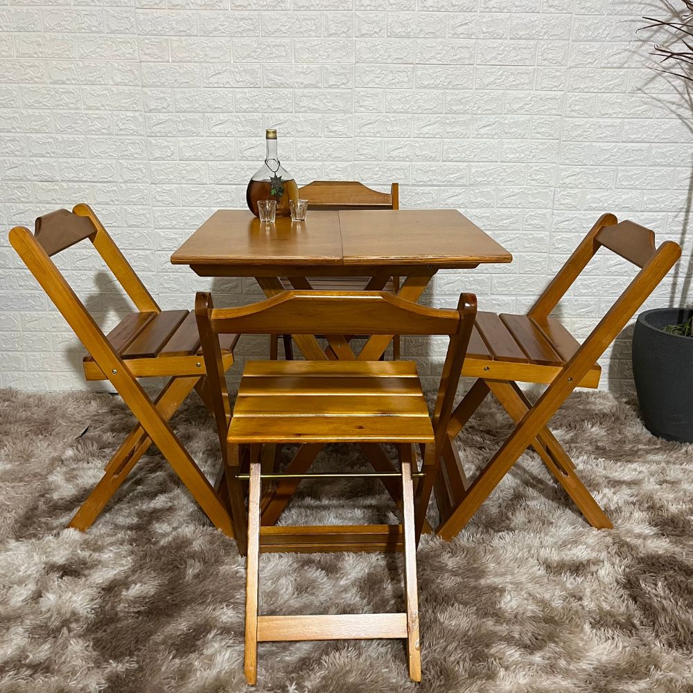 conjunto dobravel 70x70 com 4 cadeiras mel 2