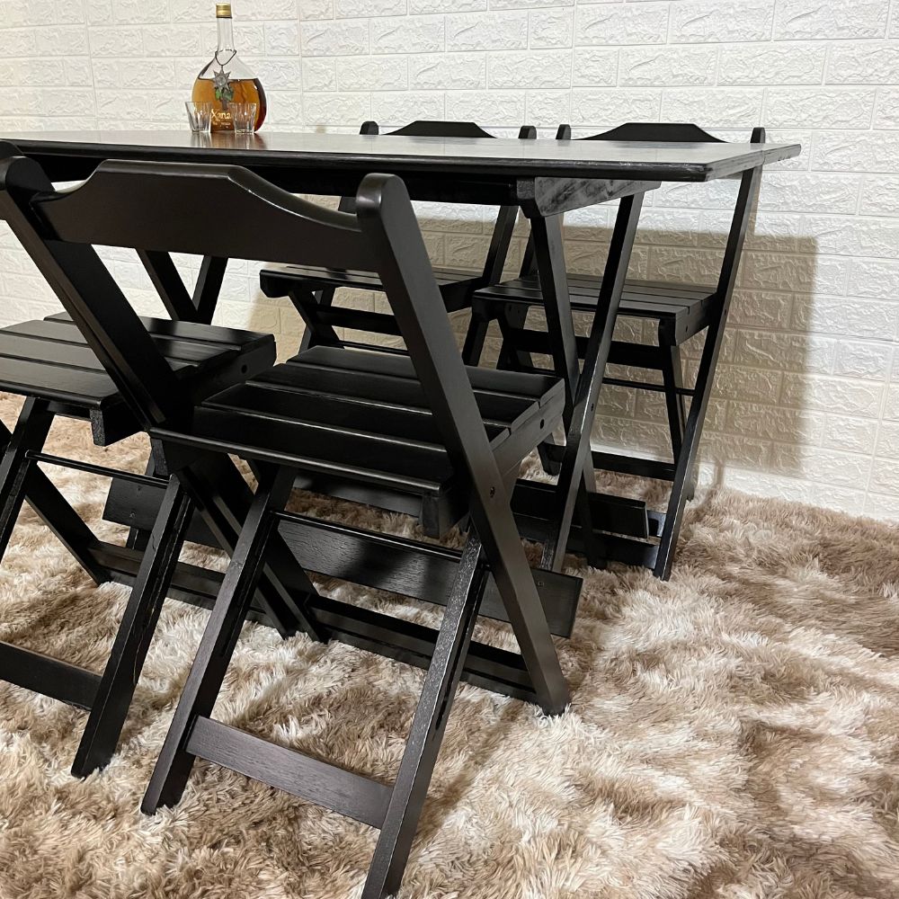 conjunto dobravel 120x70 4 cadeiras preto 6