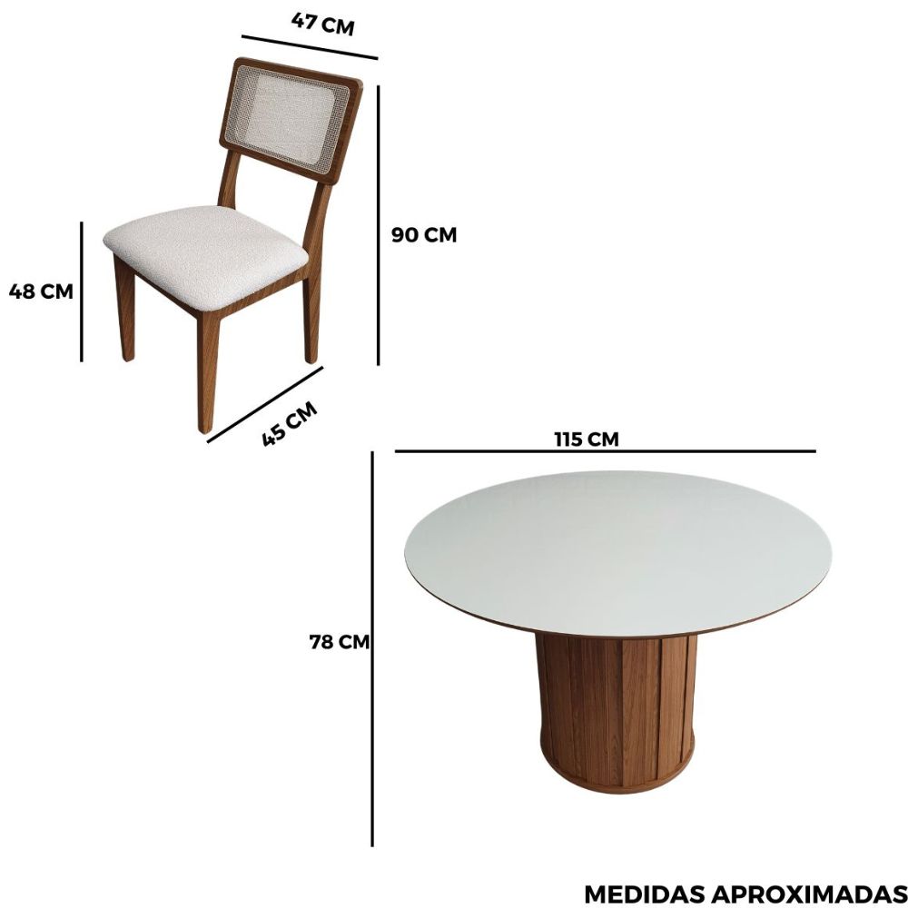 medidas conjunto redondo maior 6 cadeiras cadeira de telinha