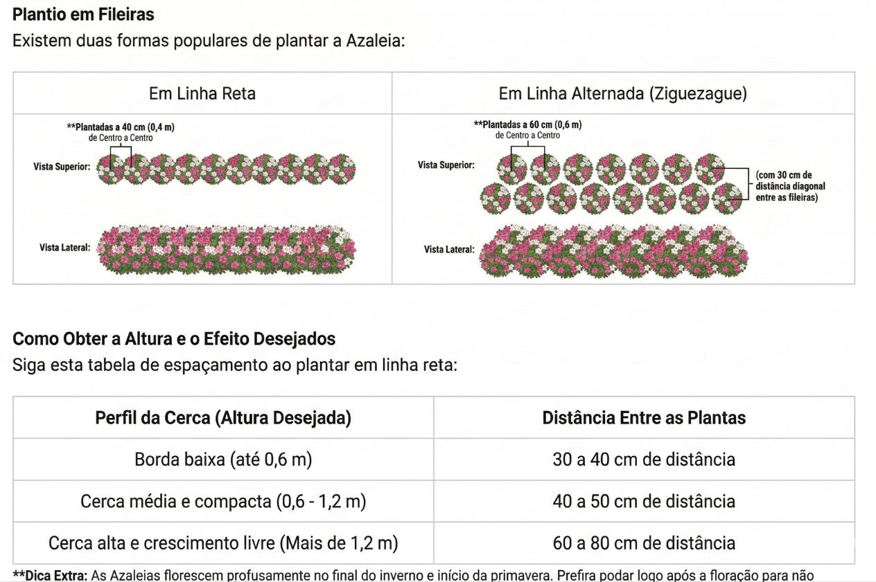 Espaçamento Ideal Azaleia