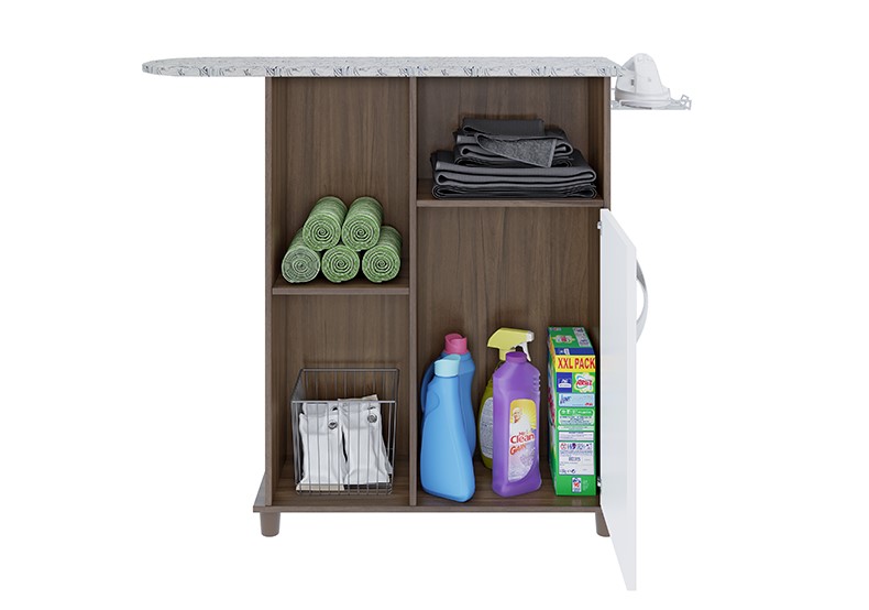 tabua de passar roupa 1 porta florence notavel nogal trend branco interno