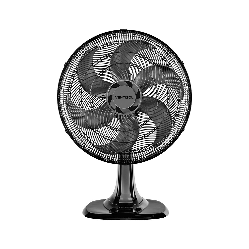 ventilador de mesa turbo 40 cm 6 pas preto 220v ventisol