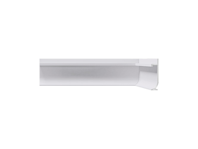 rodape de aluminio inverso curvo branco santa luzia
