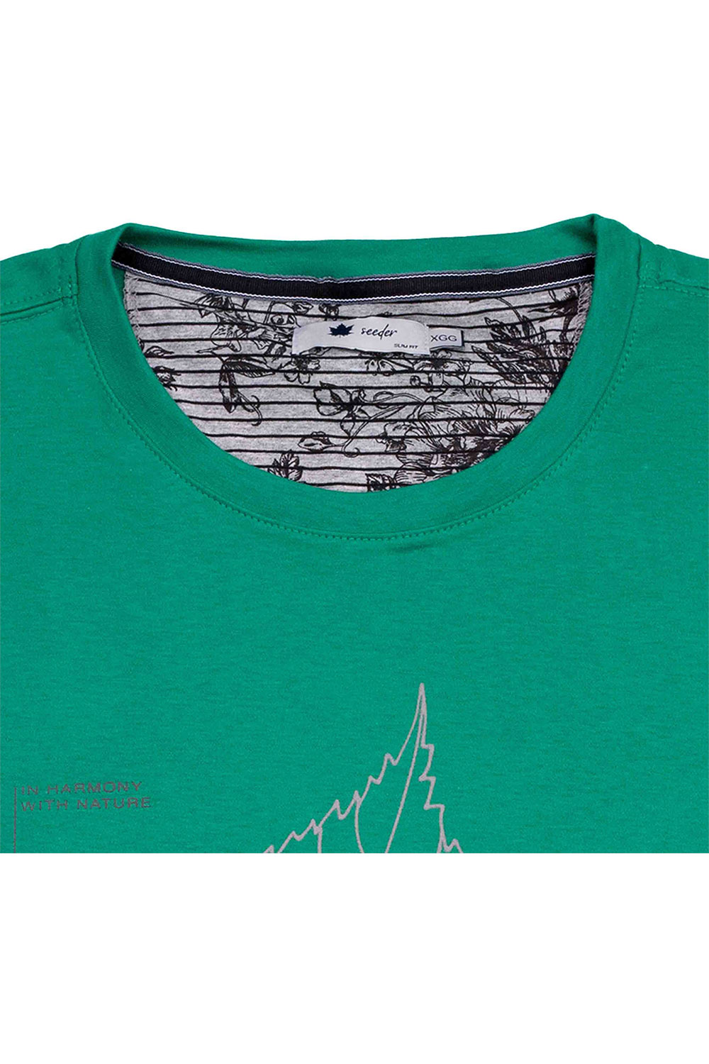 camiseta masculina clorofila meia malha suedine seeder modelo se0301143 vd0039