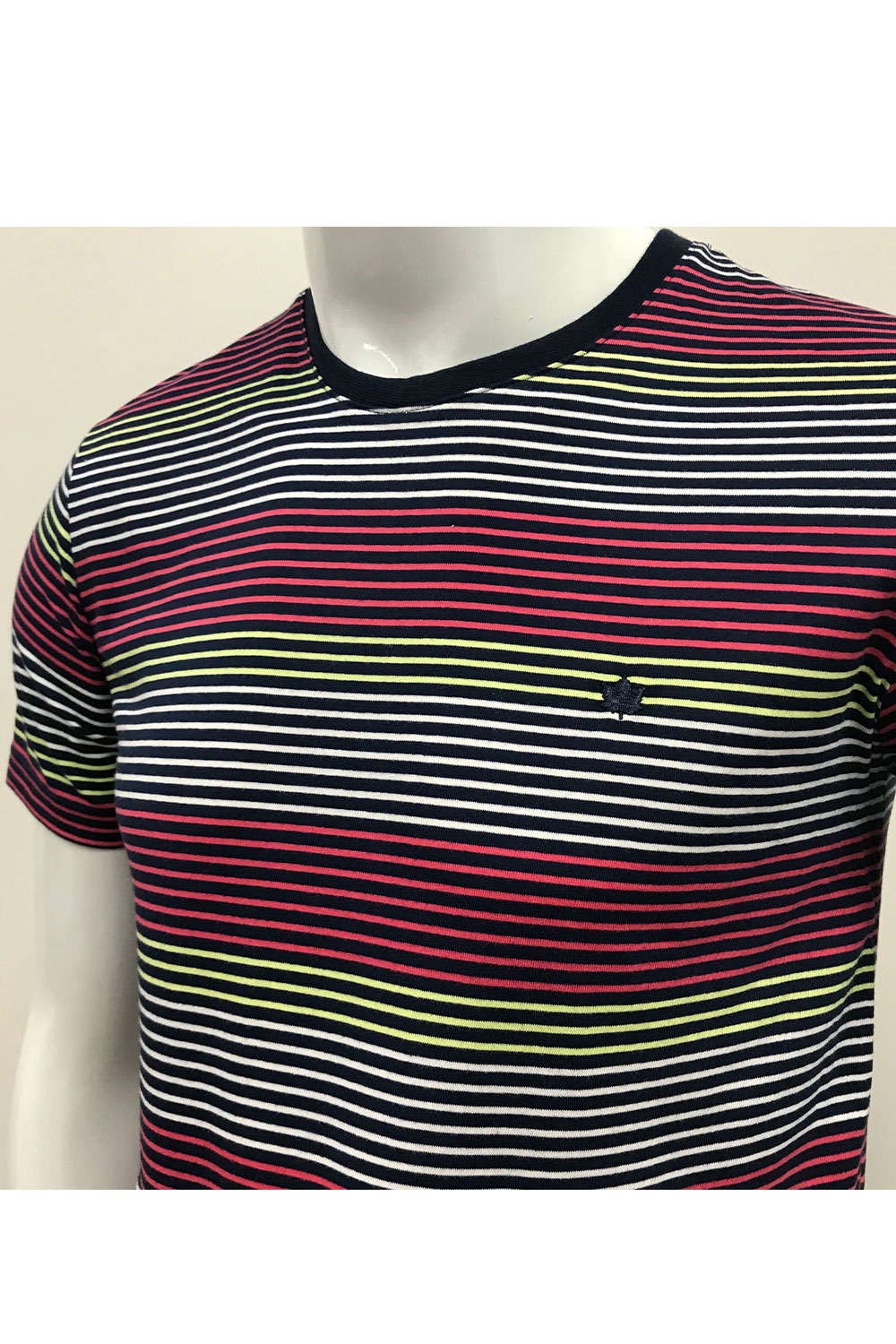 camiseta masculina marinho listrado colorido meia malha seeder se0301115 di0239