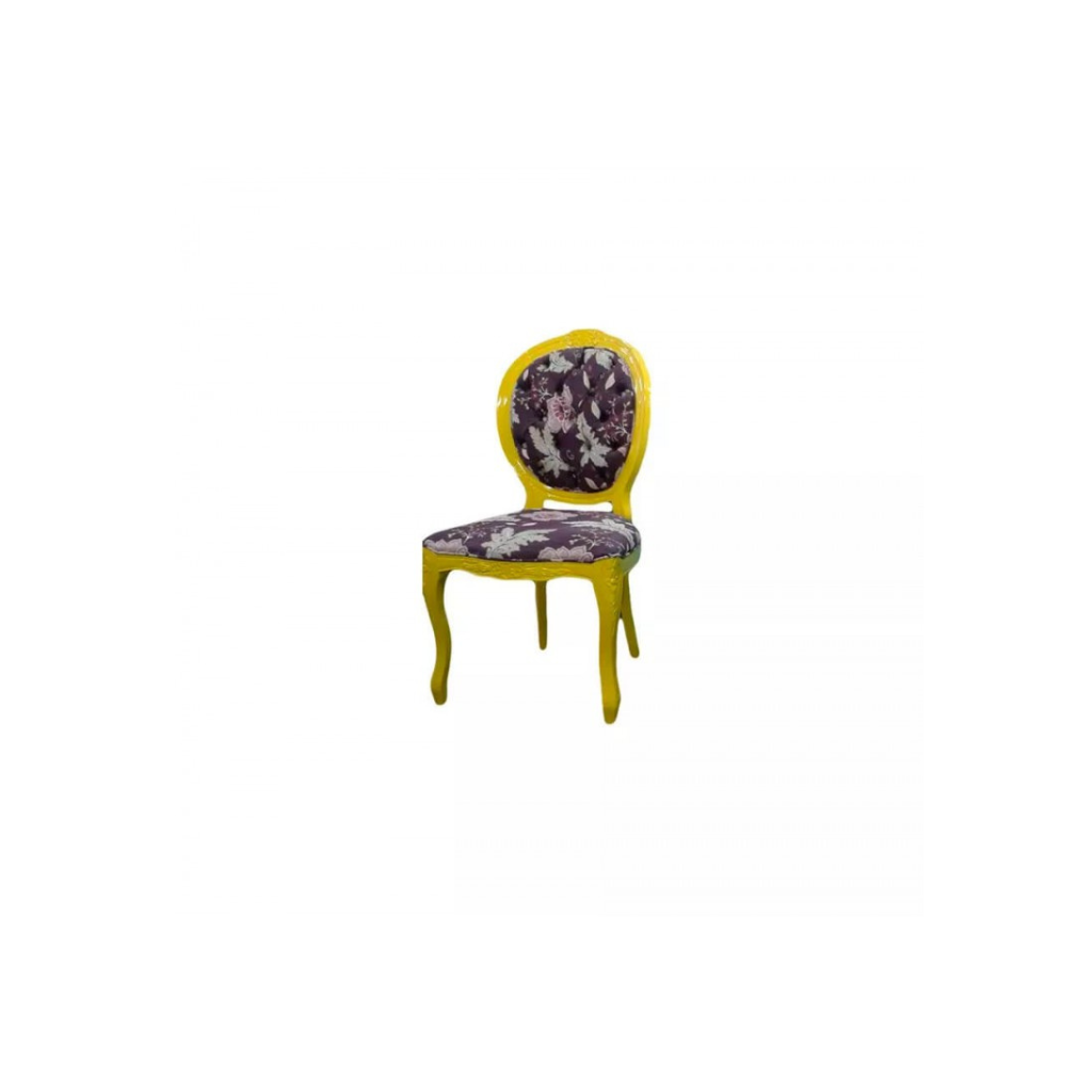 cadeira medalhao amarela